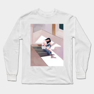 Staircase colorblock Long Sleeve T-Shirt